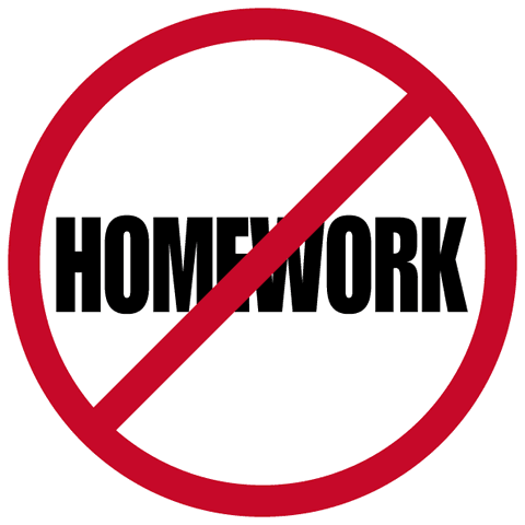 no more homework clipart
