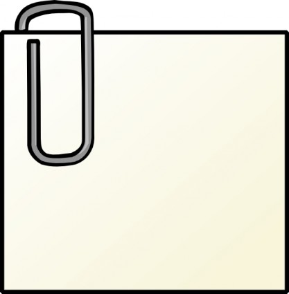 Note with paperclip clip art free vector in open office drawing