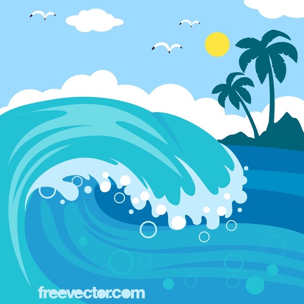Ocean waves clip art vectors download free vector art clipartix
