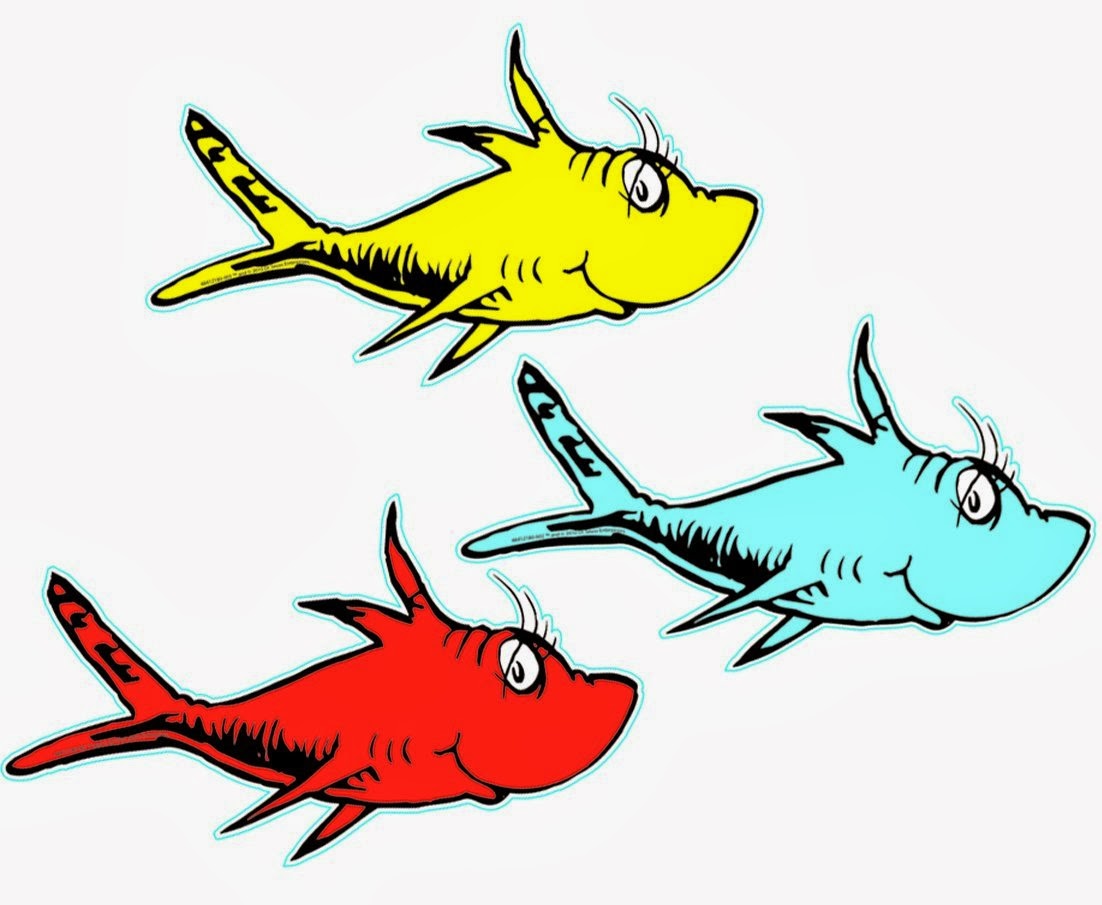 One fish two fish dr seuss clipart