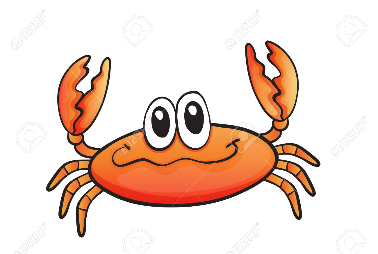 Orange crab clipart