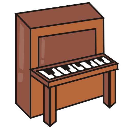 Piano clipart black and white free clipart images 3