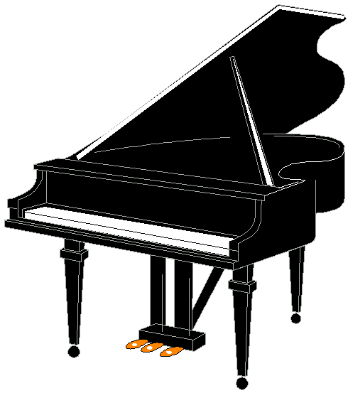 Piano clipart black and white free clipart images