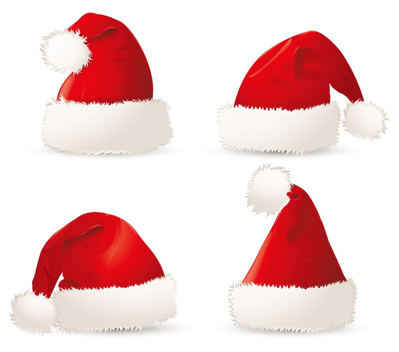 Pictures of santa hats clipart