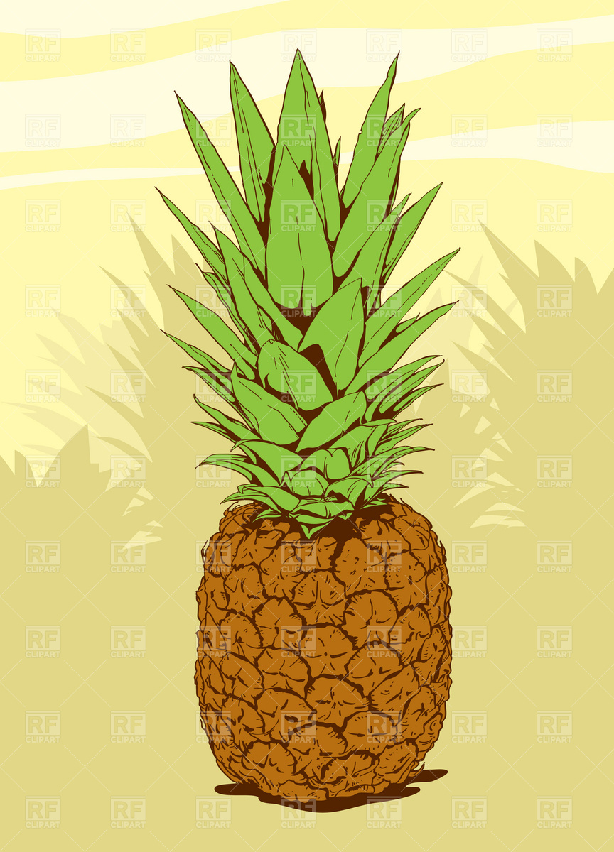 Pineapple clip art free vector 4vector clipartix
