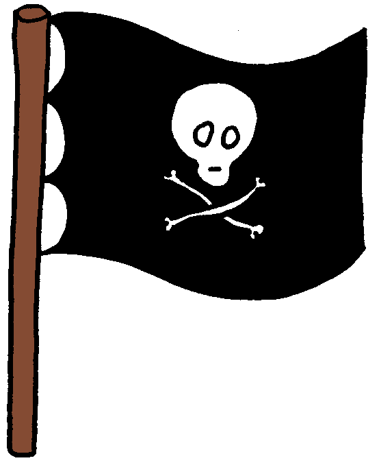 Pirate flag clipart