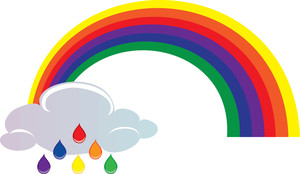 Rain clipart image clip art image of a brightlorful rainbow
