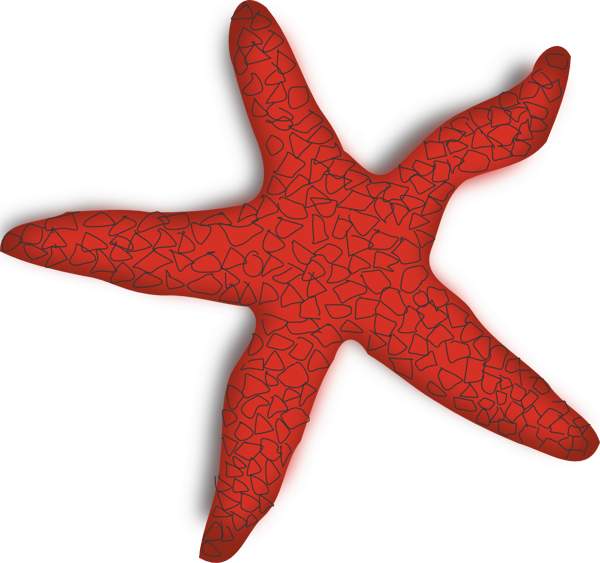 Red starfish clip art