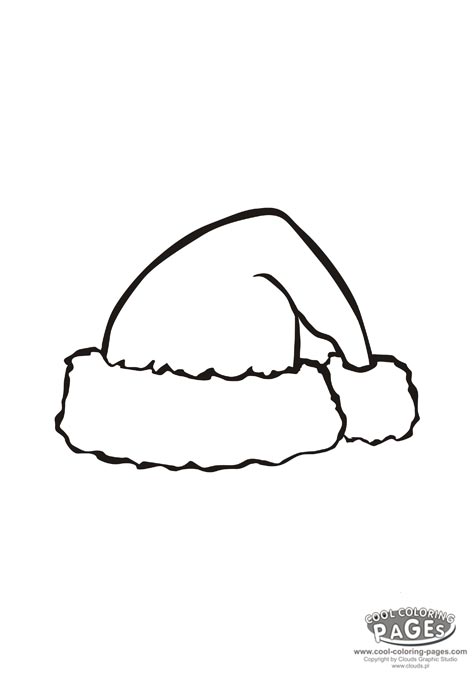 Santa hat free christmas hatloring pages clip art