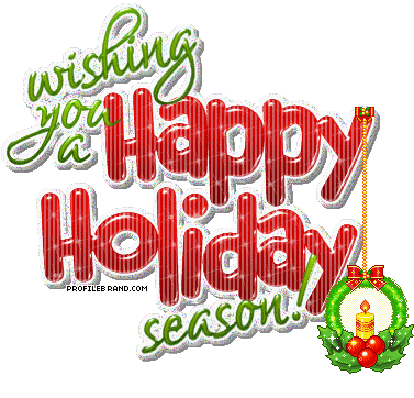 Saying happy holidays clipart