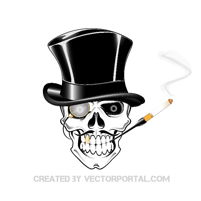 Skull gambler clip art free vector freevectors