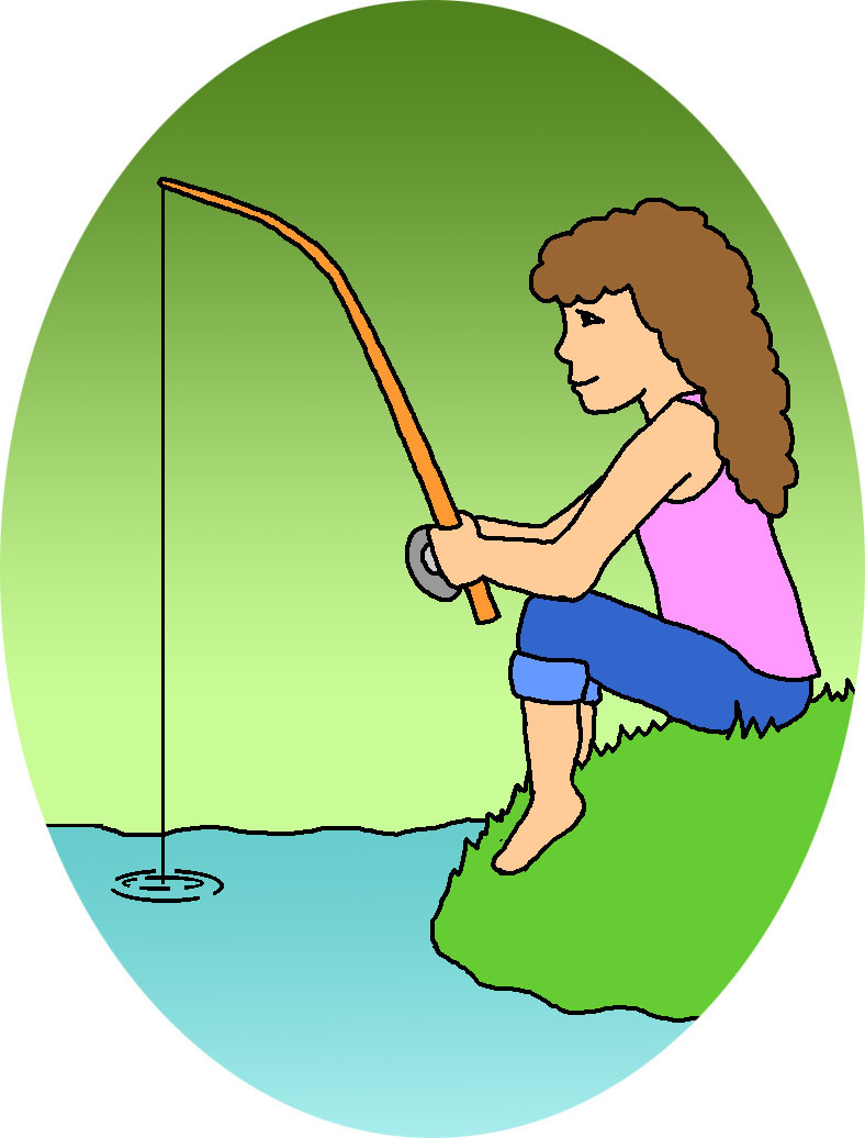 Summer fishing clipart