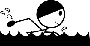 Swimmer cartoon clipart image cartoon stick person swimming