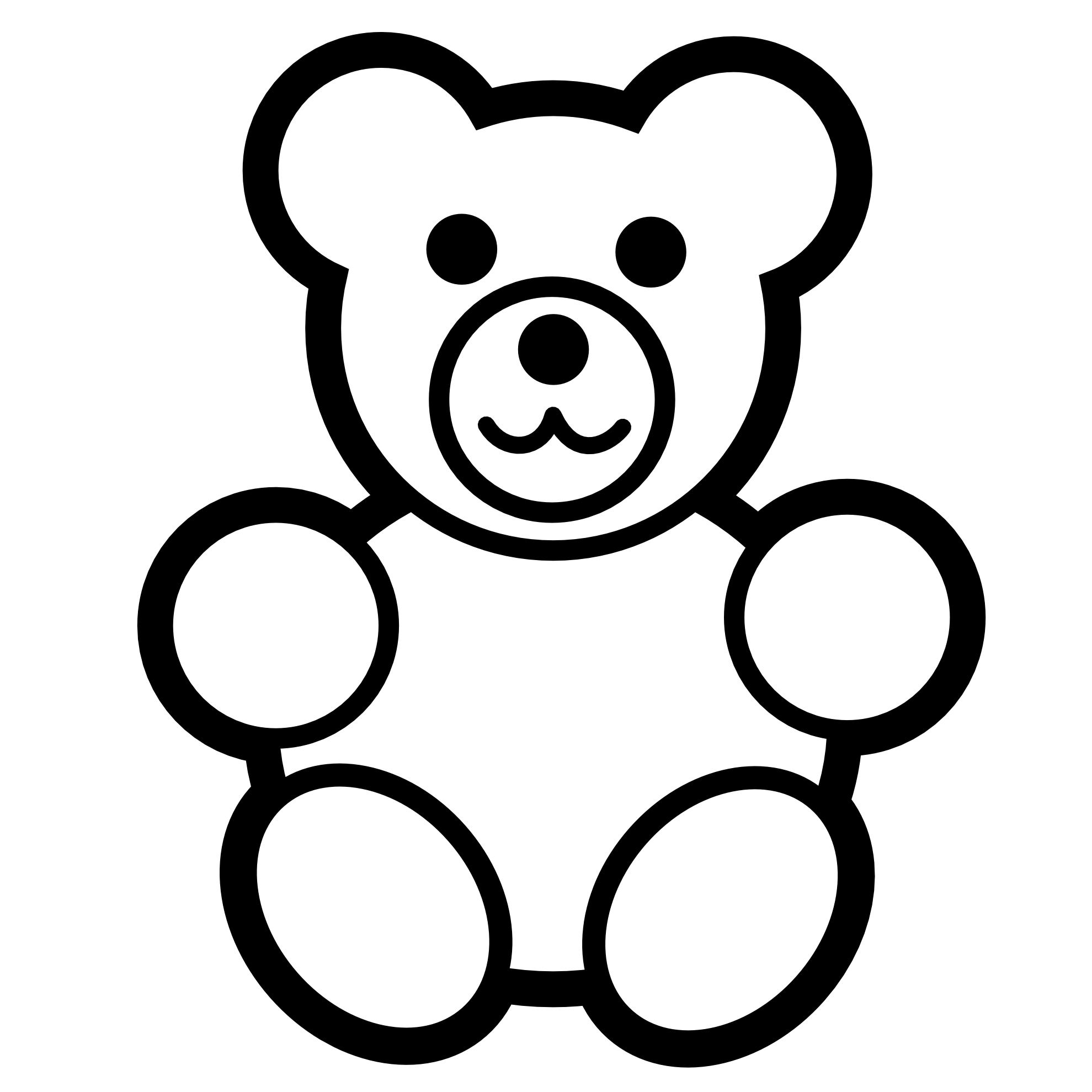 Teddy bear outline clipart free clipart images 2