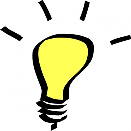 Thinking light bulb clip art free clipart images