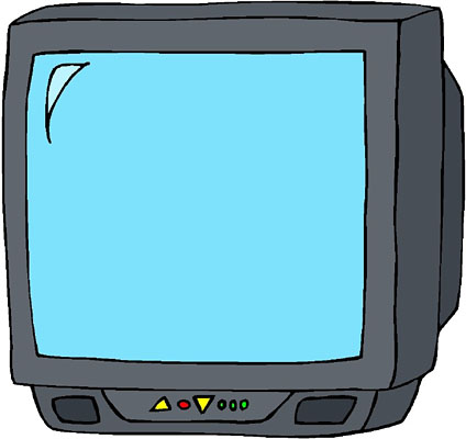 Tv television clip art 2 image 2