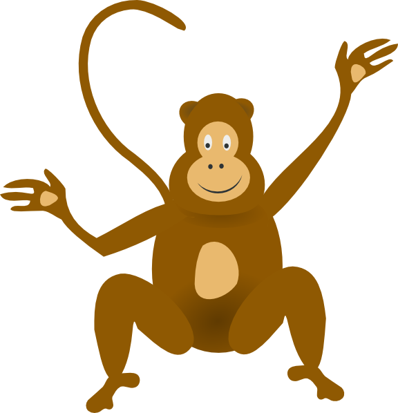 Upside down hanging monkey clipart free clipart 2 clipartix