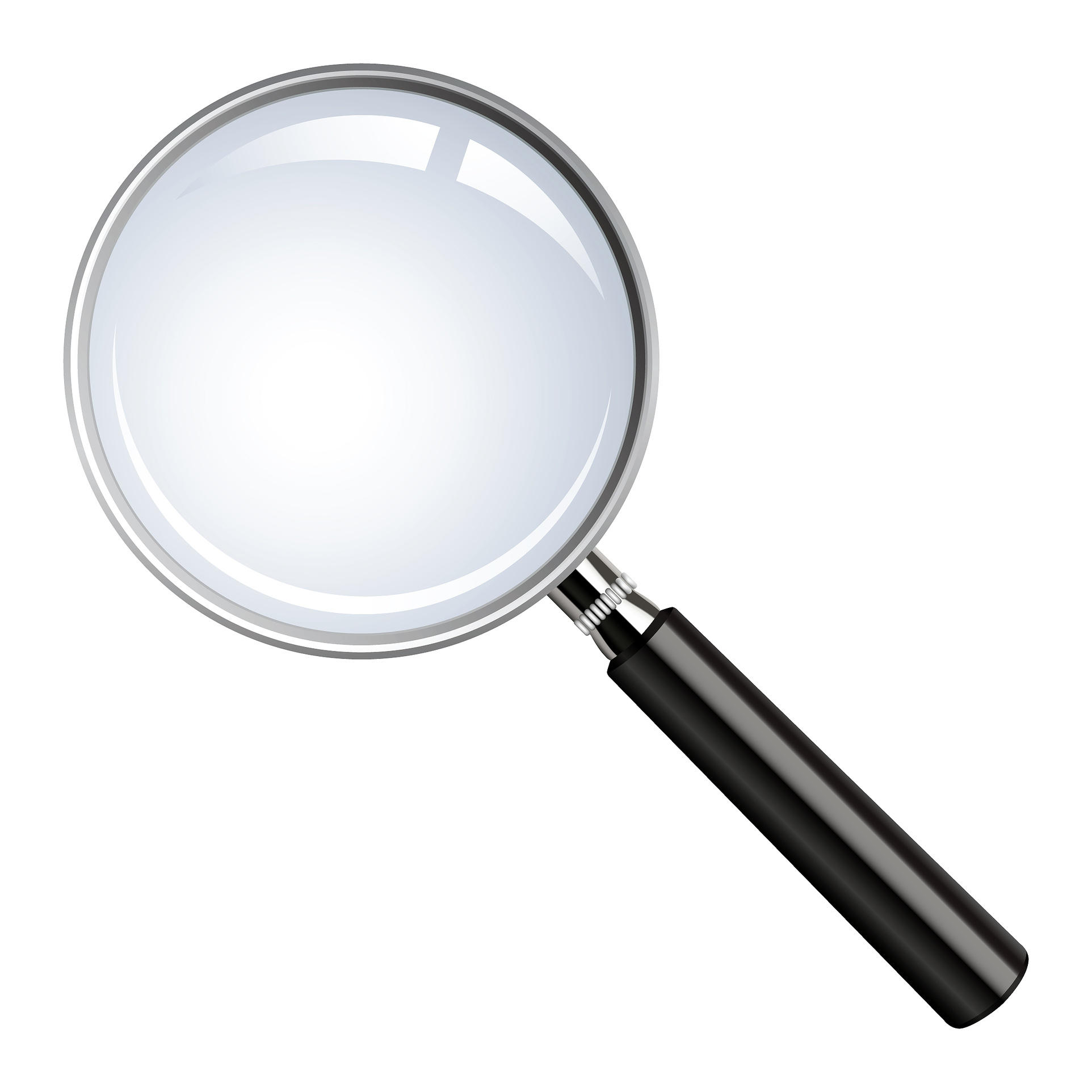 Vector magnifying glass clipart