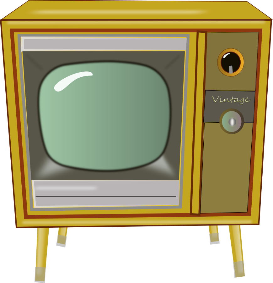 Vintage tv clipart vector clip art free design