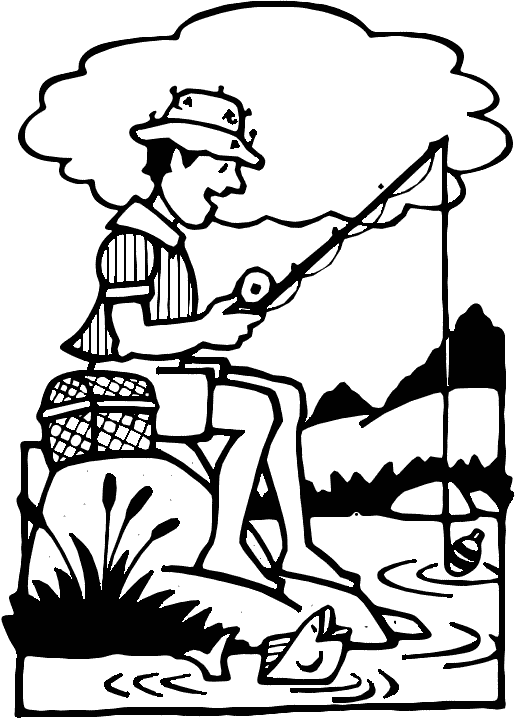 Woman fishing clipart free clipart images 3
