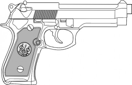9 mm gun clip art free vector in open office drawing svg svg