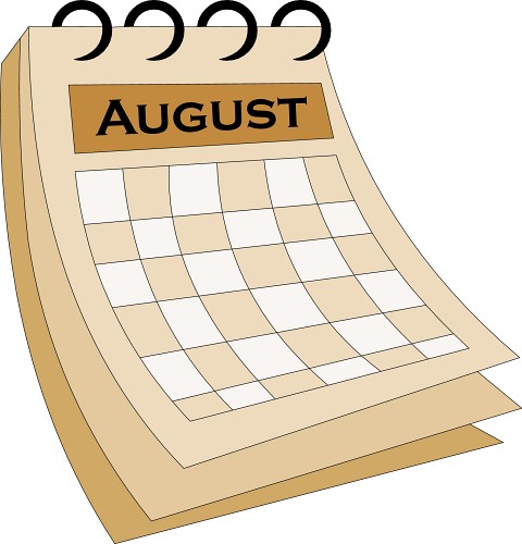 August calendar clipart clipart kid 3