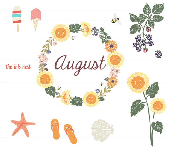 August family word clipart free clipart images image