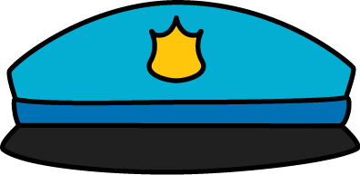Badge police hat clipart