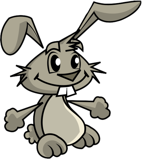 Bunny black and white rabbit clipart clipartix 3