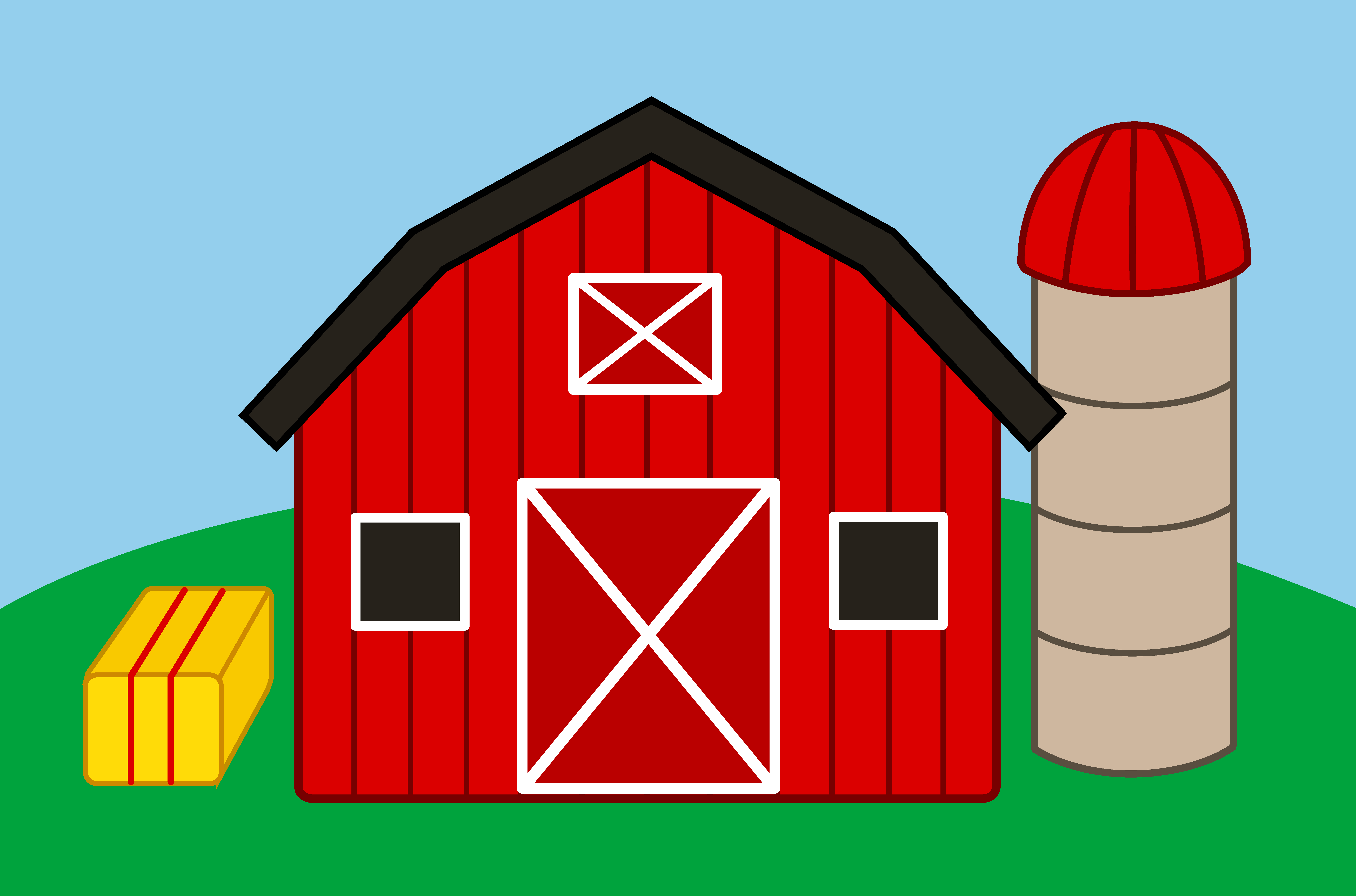 Cartoon pictures of a barn clipart