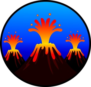 Cartoon volcano clip art related keywords