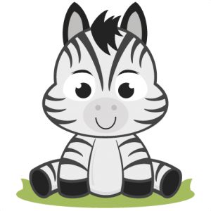 Cartoon zebra clip art image
