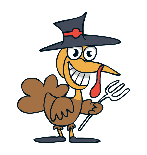 Clip art thanksgiving turkey fork hat