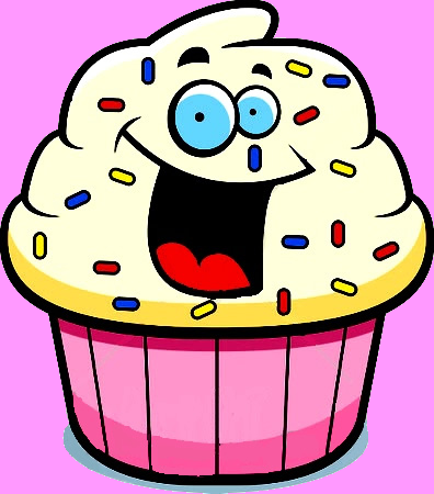 Cupcake with face clipart