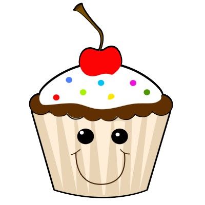 Cute cupcake clipart with faces google search cupcakes