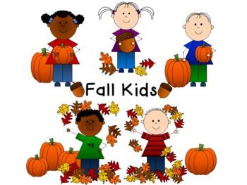 Fall kids clip art by busy bee clip art black and white fall