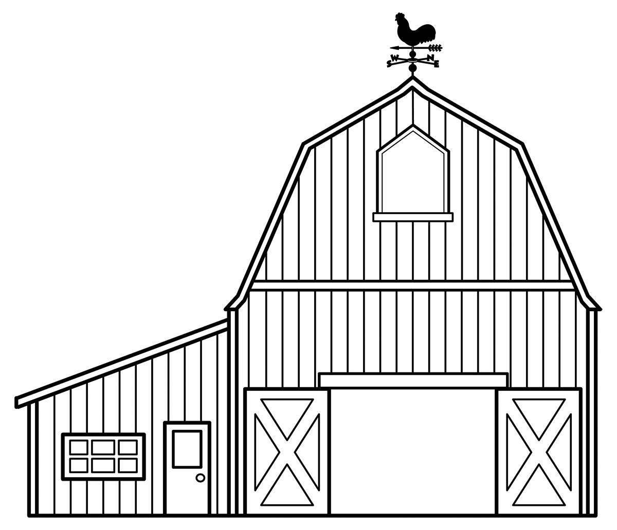 Farm barn clip art clipart image 2