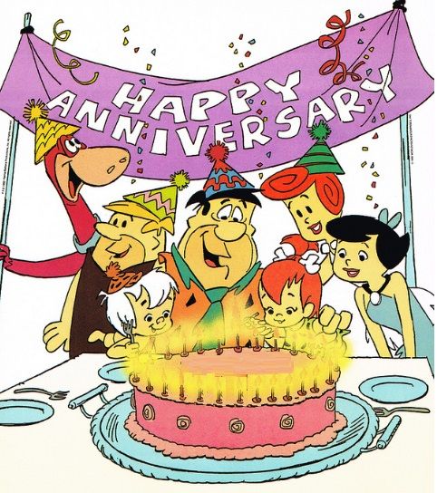 Flintstones happy anniversary cardver clip art holiday