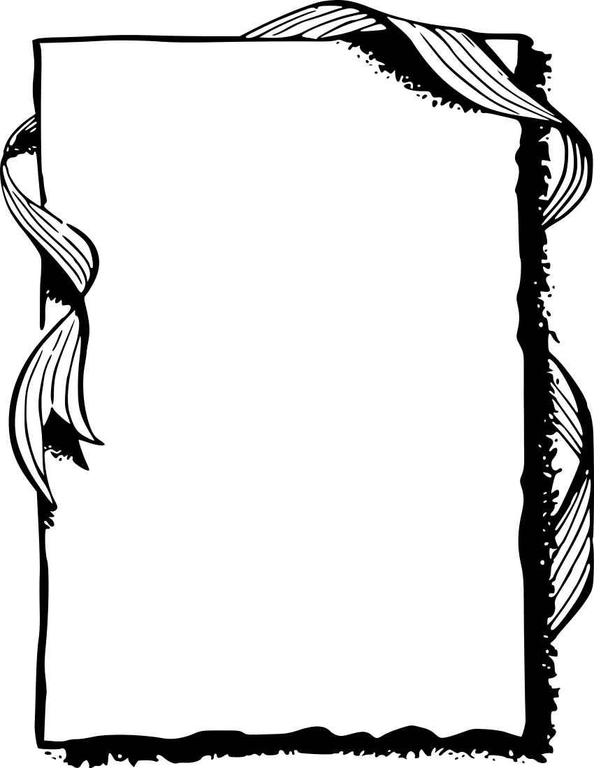 Frame border clip art black and white clipart image