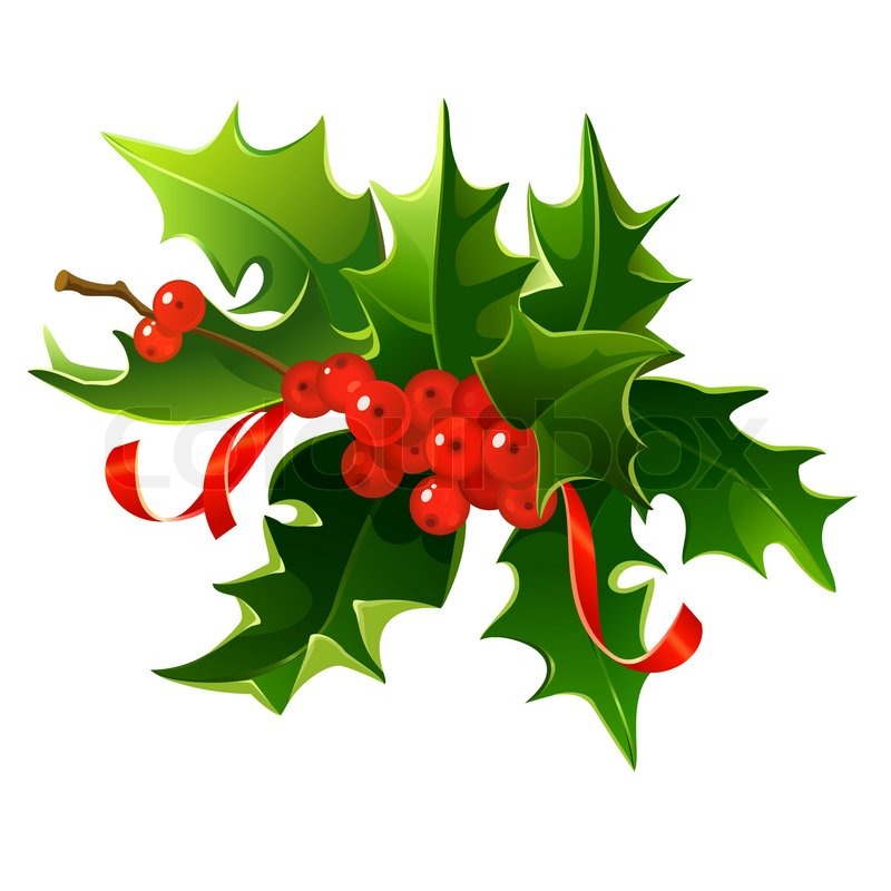 Free christmas clipart vintage holly 3 image