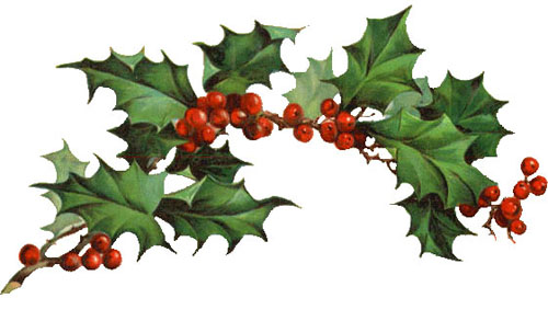 Free christmas clipart vintage holly 4