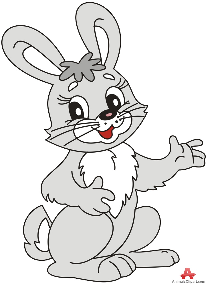 Friendly cute rabbit clipart free clipart design download