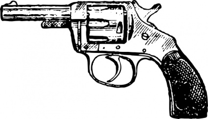 Gun pistol clip art vector pistol graphics image