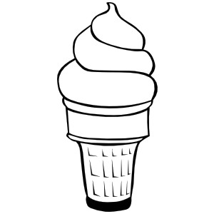 Ice cream cone black and white ice creamne clipart free