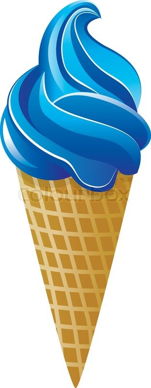 Ice cream cone blue ice cream clipart clipart kid