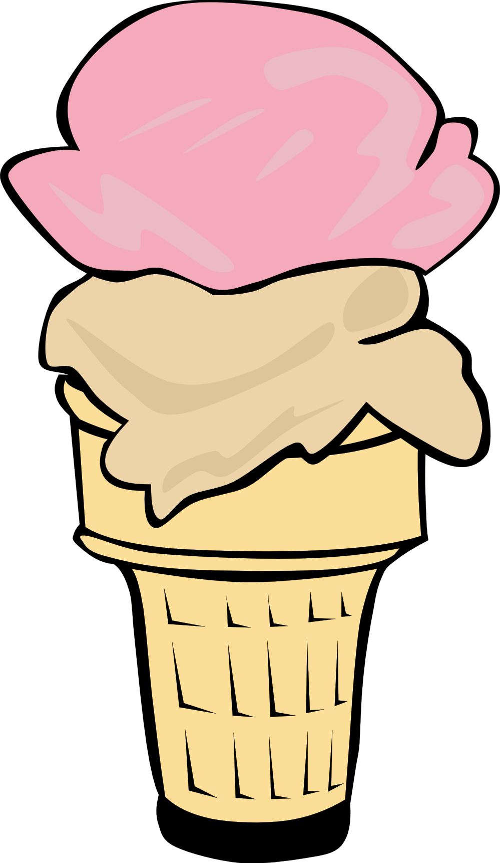 Ice cream cone ice creamne clip art black and white free
