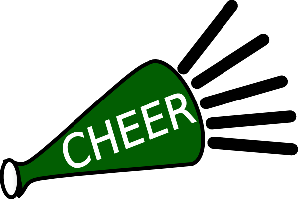 Image of cheerleader megaphone clipart 7 green cheer
