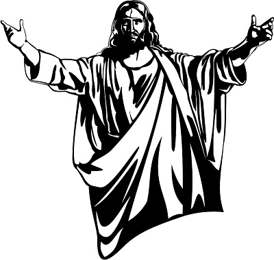 Jesus clip art black and white free clipart images