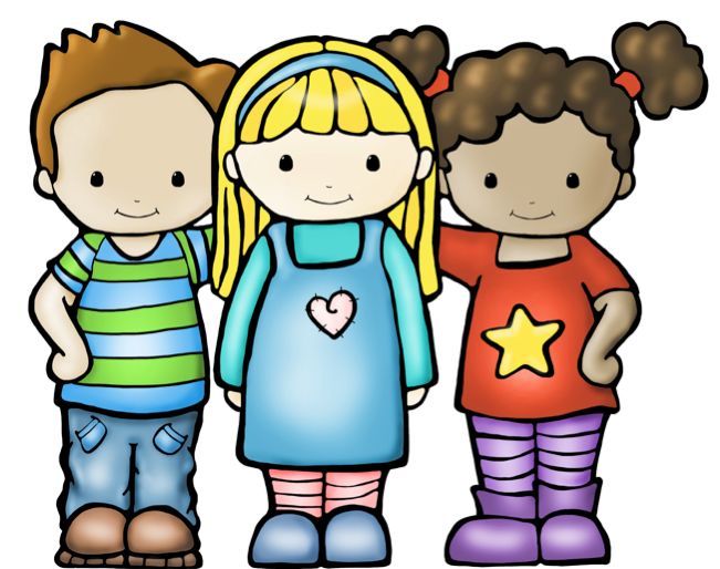 Kids cute kid clipart boys and girls together on holly