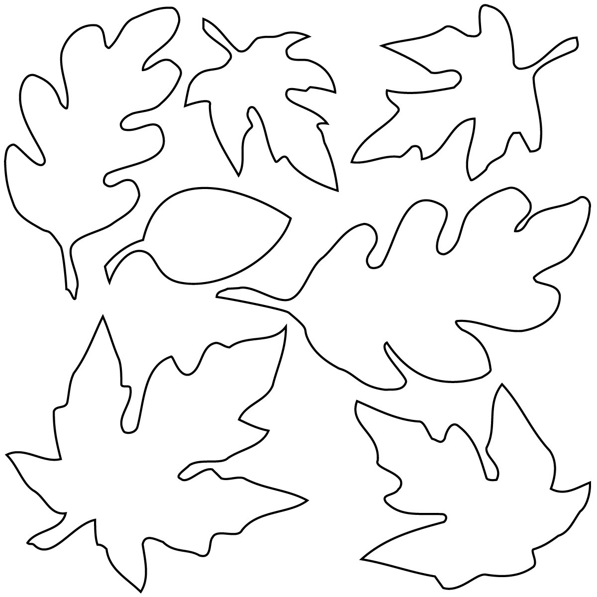 Leaves leaf black and white fall clipart clipart kid